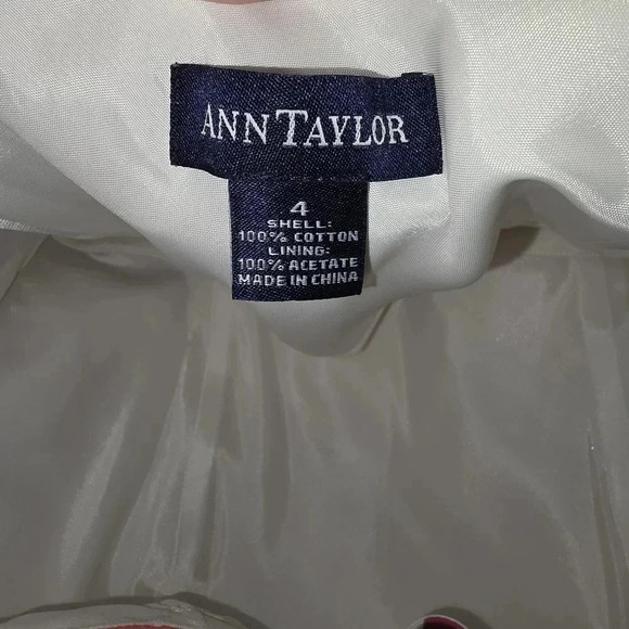 Vintage Ann Taylor Strapless Dress Womens Pink Fuchsia White Striped Size 4 - Picture 5 of 5